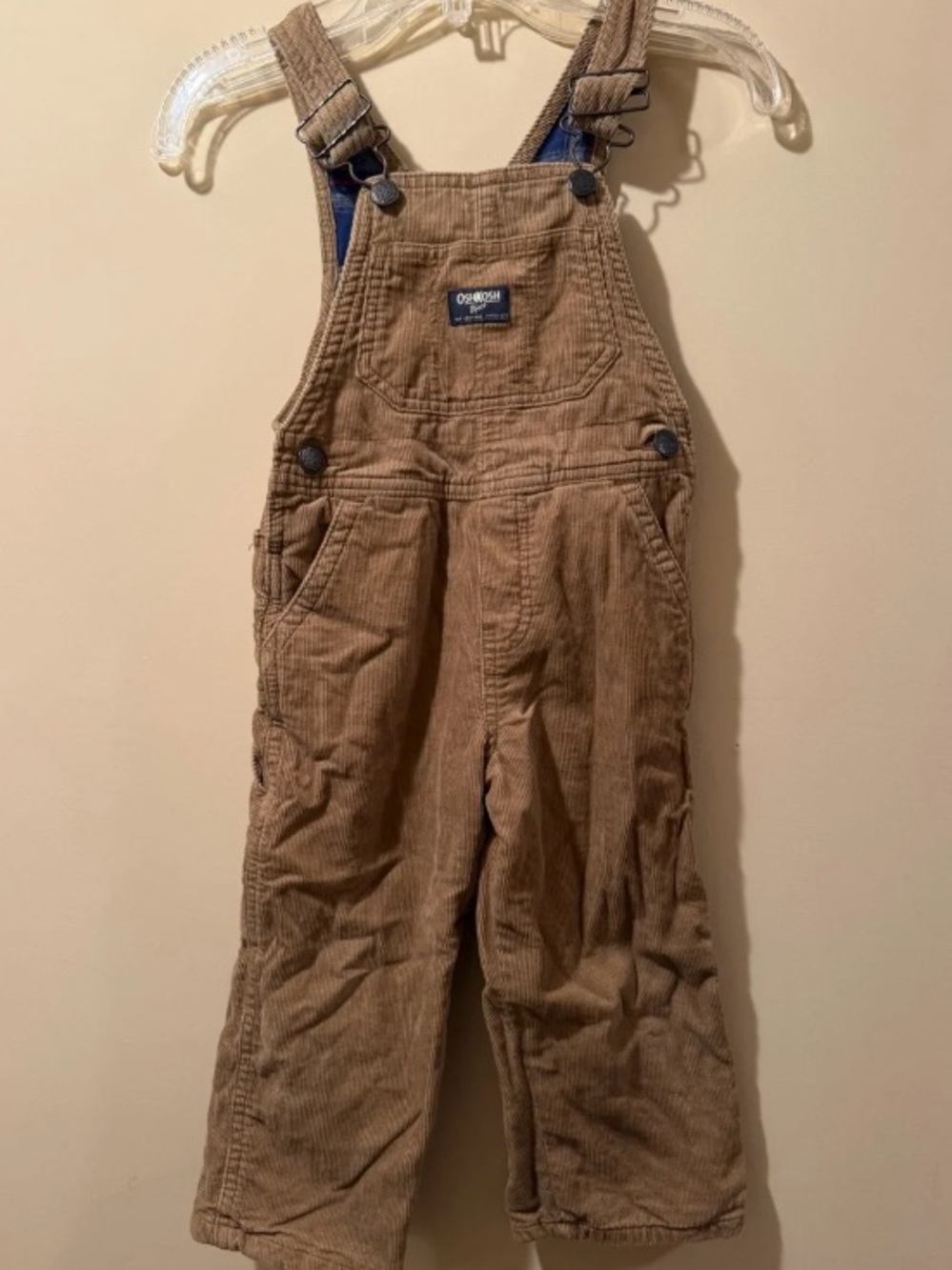 OshKosh B'gosh Tan Corduroy Kids Overalls